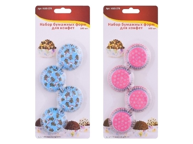 Набор бумажных форм для выпечки VL80-278